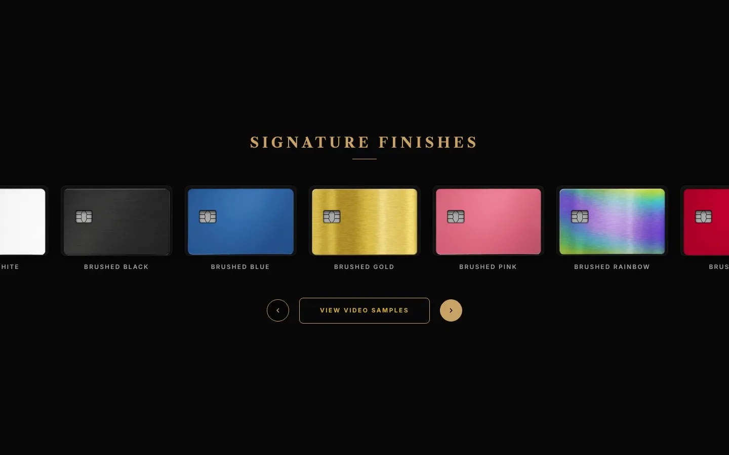 Lion Card: signature finishes · clicking through